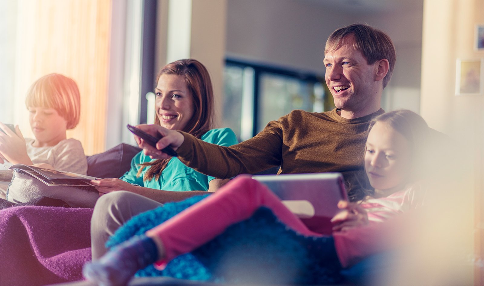 Family Using Internet